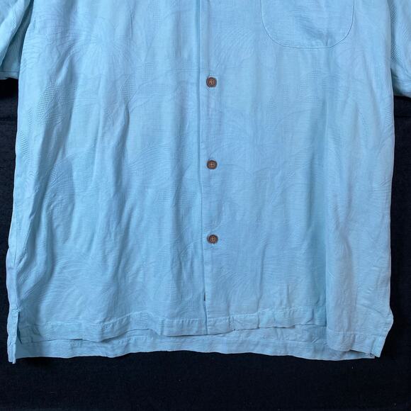 Tommy Bahama Mens Shirt Blue Hawaiian Camp 100% Silk Big Shot Tee Party XL - Picture 3 of 15